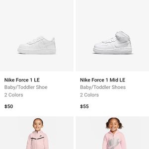 Nike toddlers shoe size 2C white